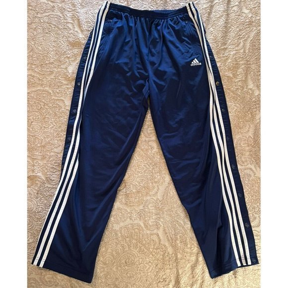 adidas Pants Vintage Adidas Mens Full Breakaway Pants Size L Navy